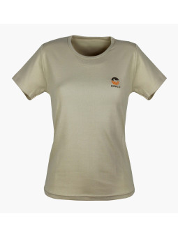 Tee-shirt sable MF416S col rond coton femme élégant