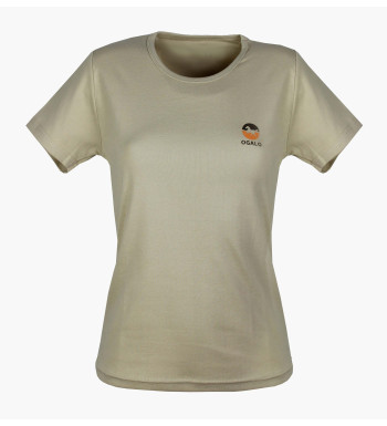 Tee-shirt sable MF416S col rond coton femme élégant