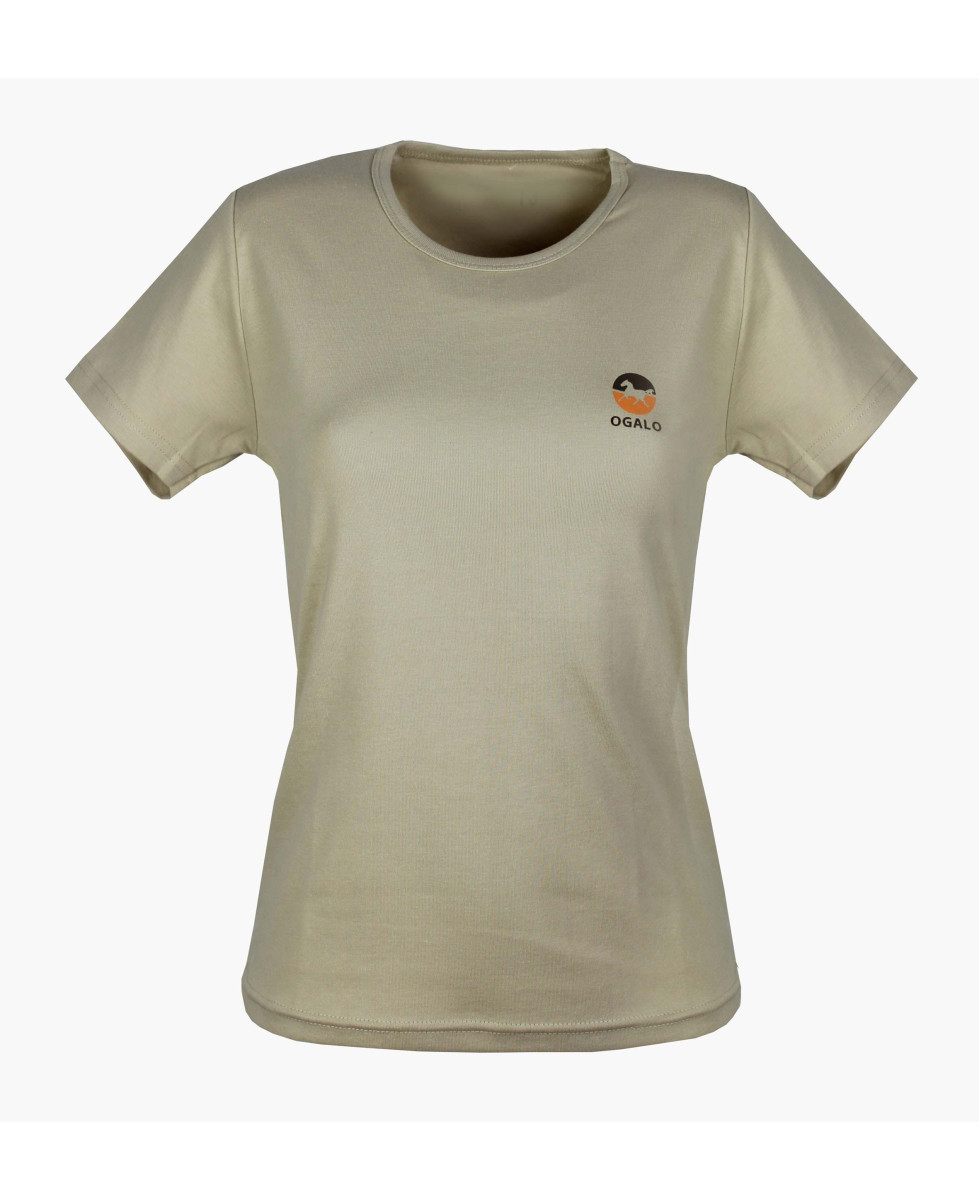 Tee-shirt sable MF416S col rond coton femme élégant