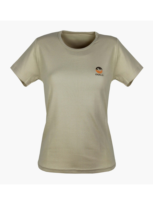 Tee-shirt sable MF416S col rond coton femme élégant