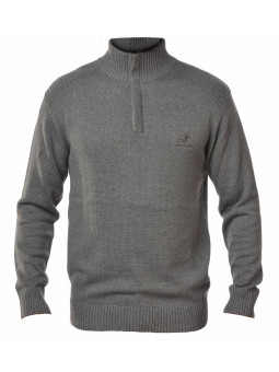 Pull col montant zippé WINCHESTER PLAYER4T – Gris élégant