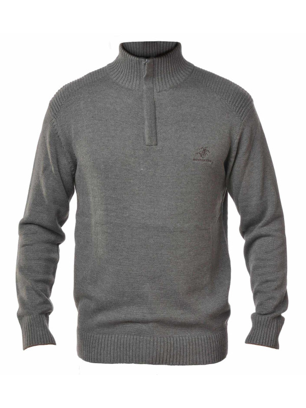 Pull col montant zippé WINCHESTER PLAYER4T – Gris élégant
