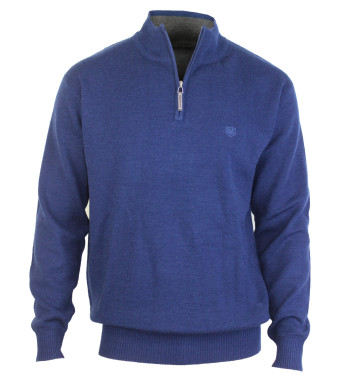 Pull col montant zippé CHALLENGER PUL2005D – Bleu marine