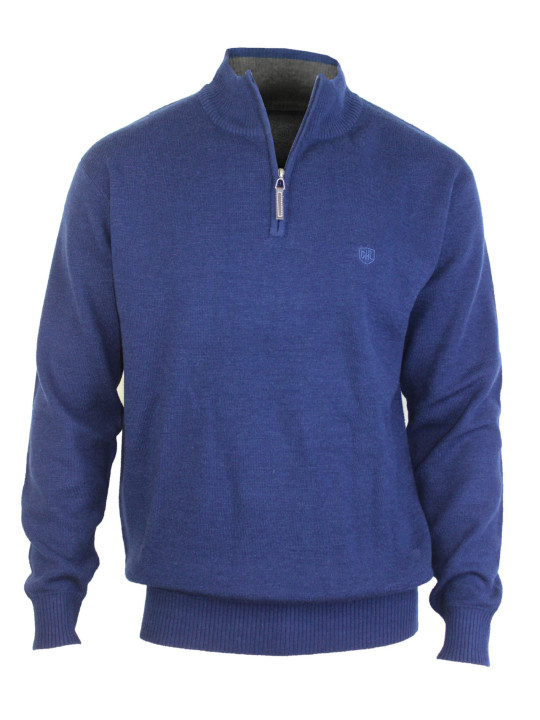 Pull col montant zippé CHALLENGER PUL2005D – Bleu marine