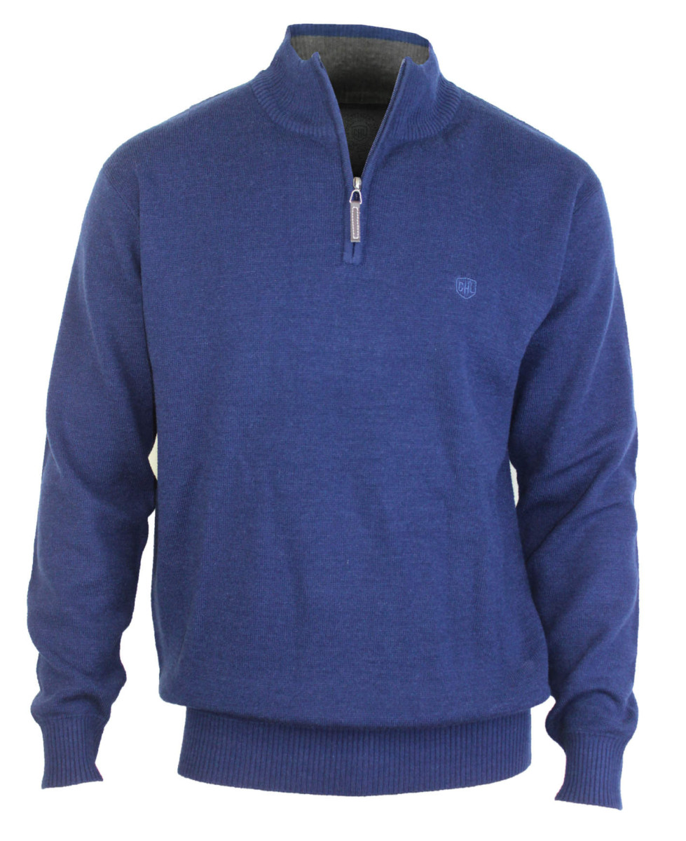 Pull col montant zippé CHALLENGER PUL2005D – Bleu marine