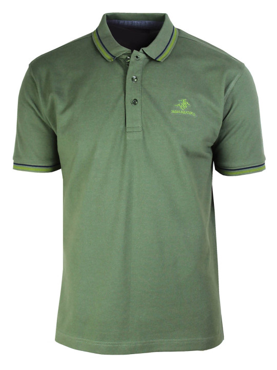 Polo homme vert olive coton élégant – ROGAN1
