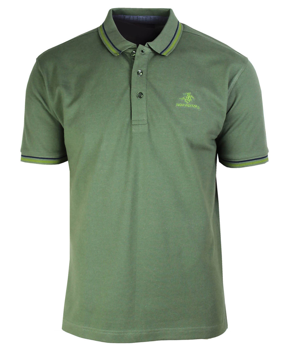 Polo homme vert olive coton élégant – ROGAN1
