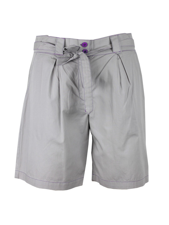 Short mi-long femme SE1105M sylver/mauve – Ceinture élégante