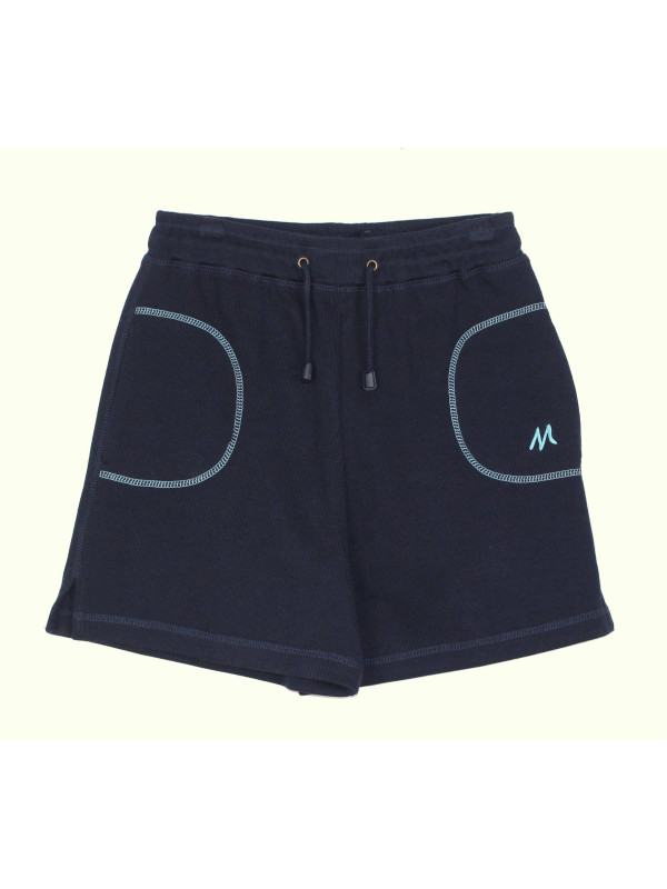 Short sport femme marine – Basique, coton acrylique, confort