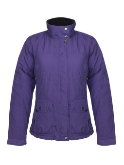 Veste matelassée violette femme – Nylon, poches à rabat, stylée