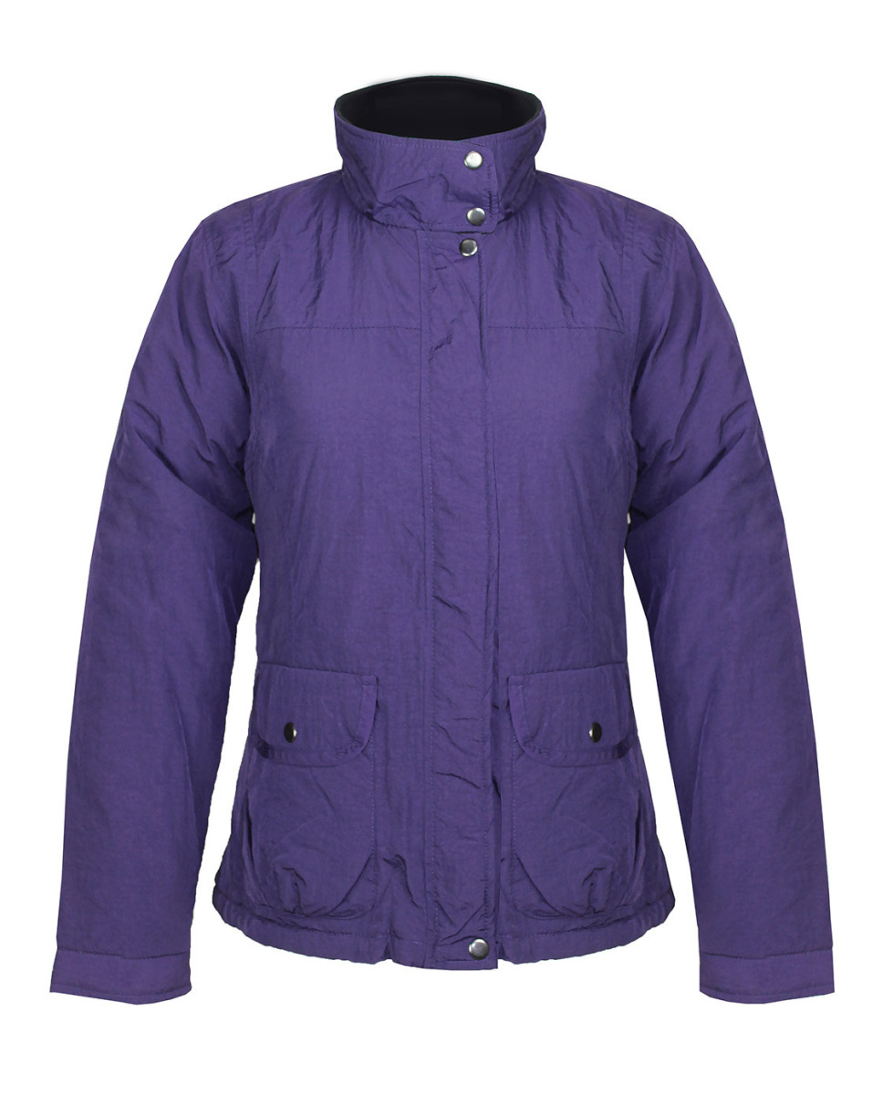 Veste matelassée violette femme – Nylon, poches à rabat, stylée