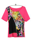Tee-shirt corail TF347C imprimé fantaisie femme