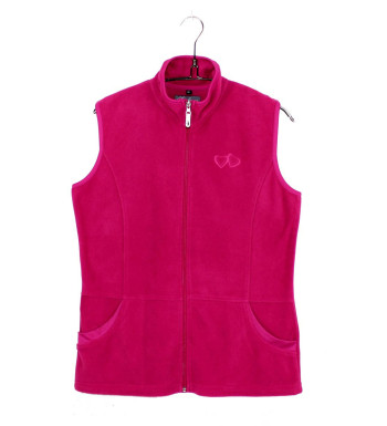 Gilet polaire femme rose – Col montant, zippé, confort