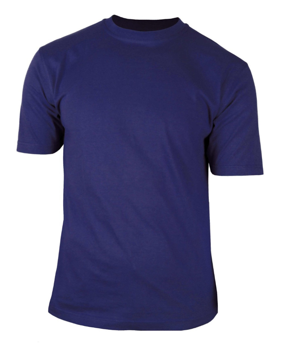 Tee-shirt Col Rond Challenger F110 - Coton Peigné Bleu Marine