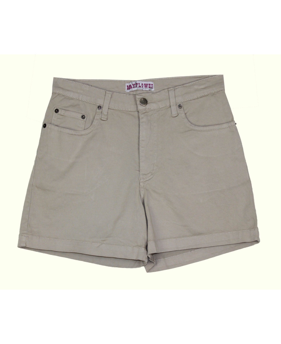 Short beige femme TF340 – Confort stretch, style Western