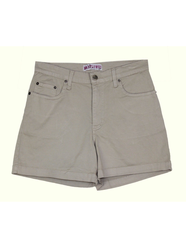 Short beige femme TF340 – Confort stretch, style Western