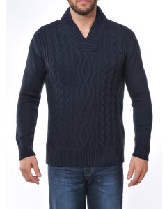 Pull col croisé 30% laine PILOT2